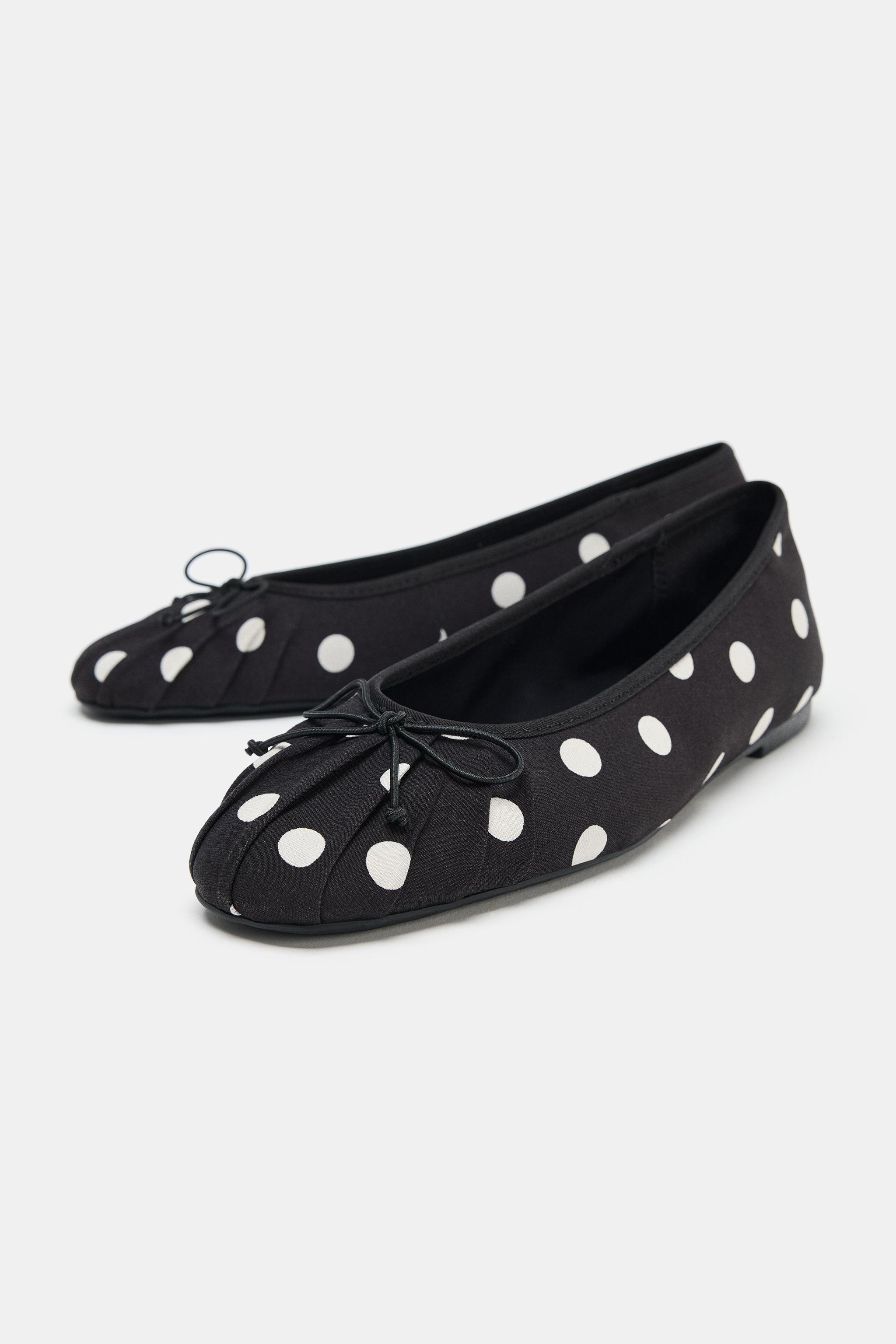 BALLERINE À POIS ET NŒUD